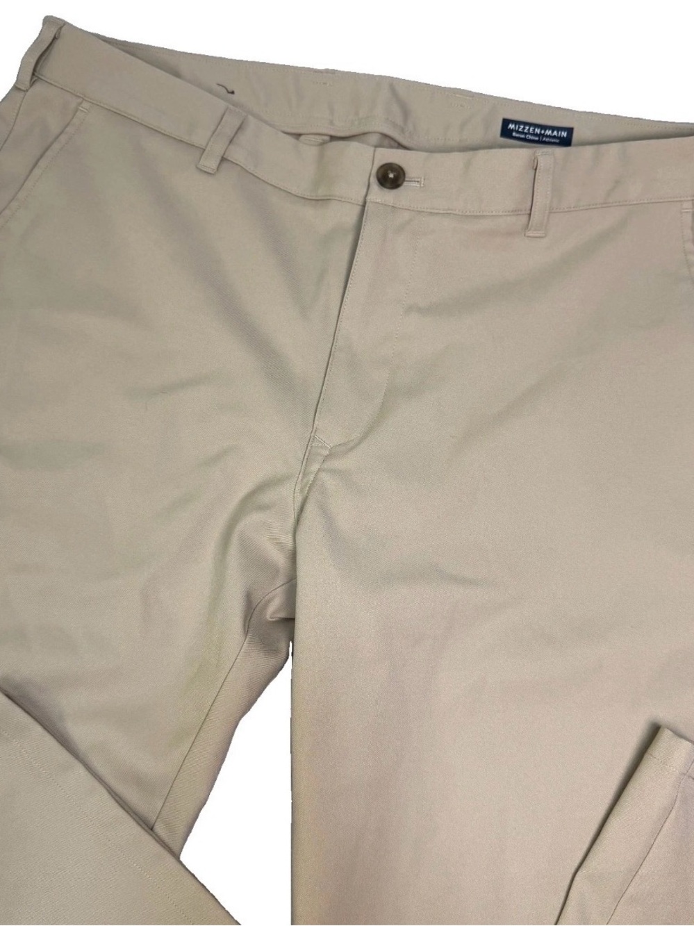 Mizzen+Main Slim Fit Chinos in Light Khaki